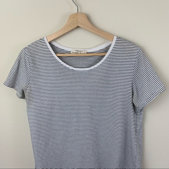 ✨5 FOR $25✨  Zara Black and white stripe short sleeve tee shirt - Picture 5 of 7